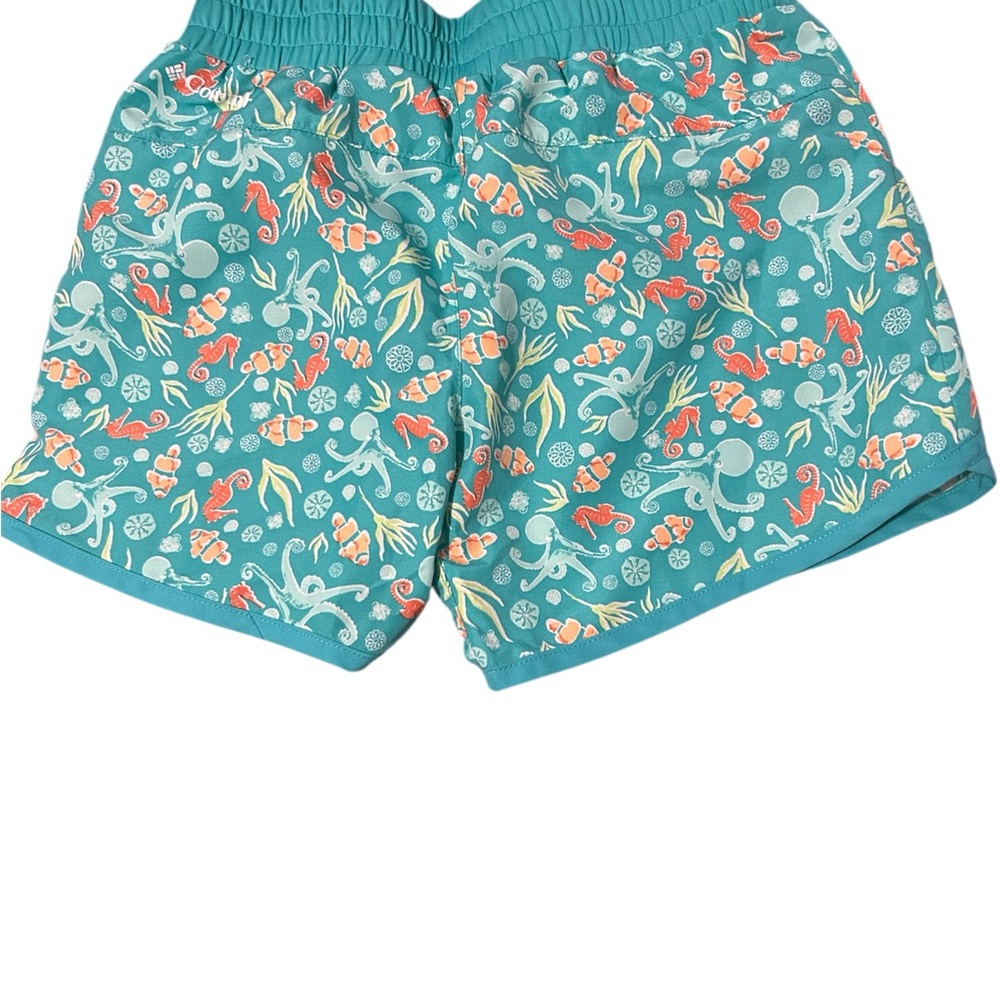 Lot of 2 Columbia Girls Size Medium Purple and Teal Kids Shorts Set - Picture 3 of 5